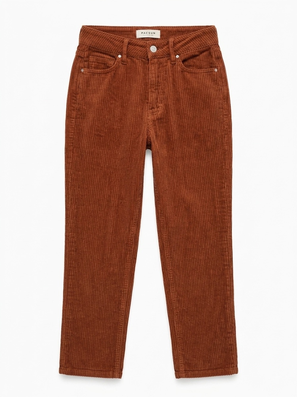 PacSun Chocolate Brown Corduroy Mom Jeans High Waisted Pants Trousers Corduroys